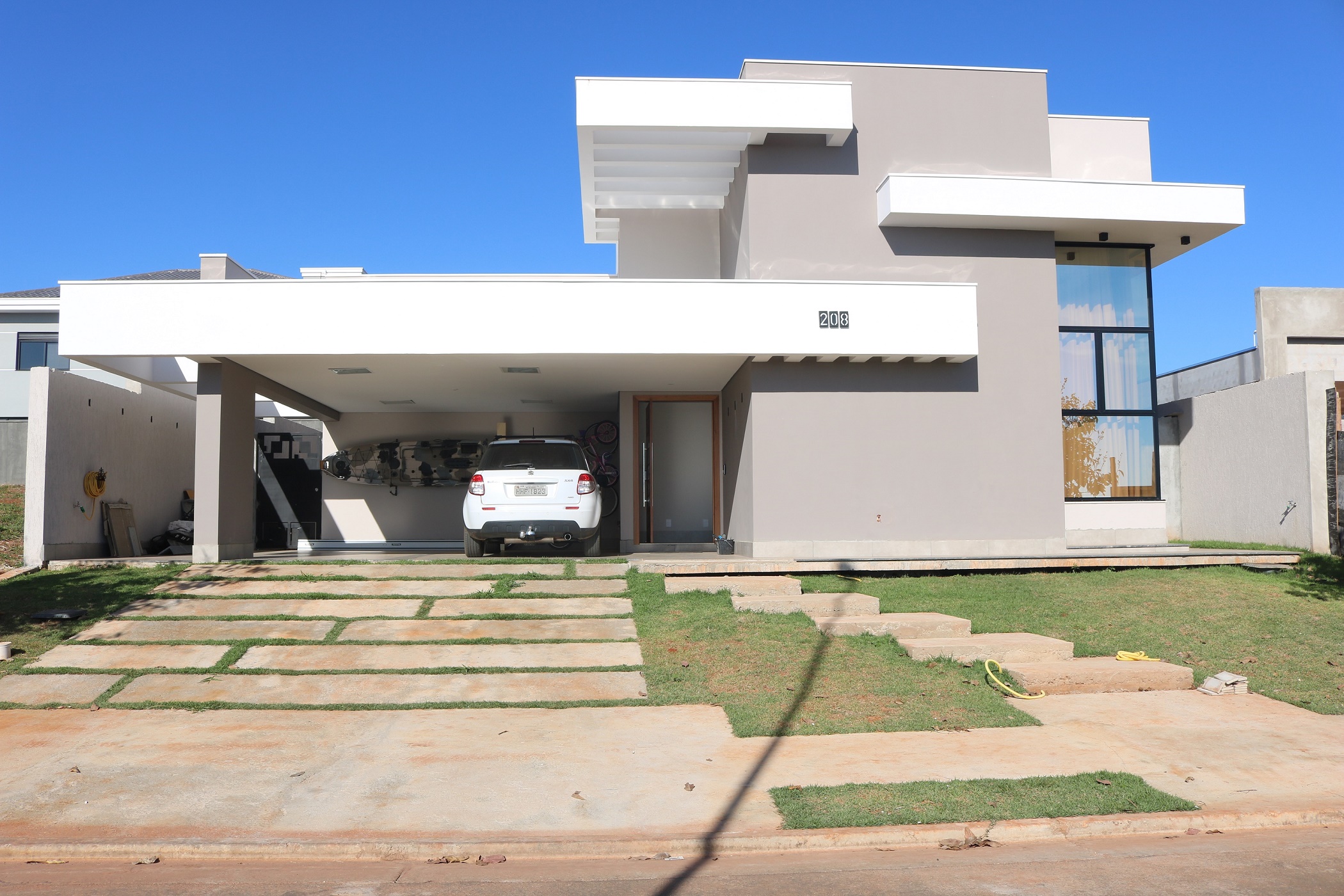 Obra utilizando sistema construtivo em EPS